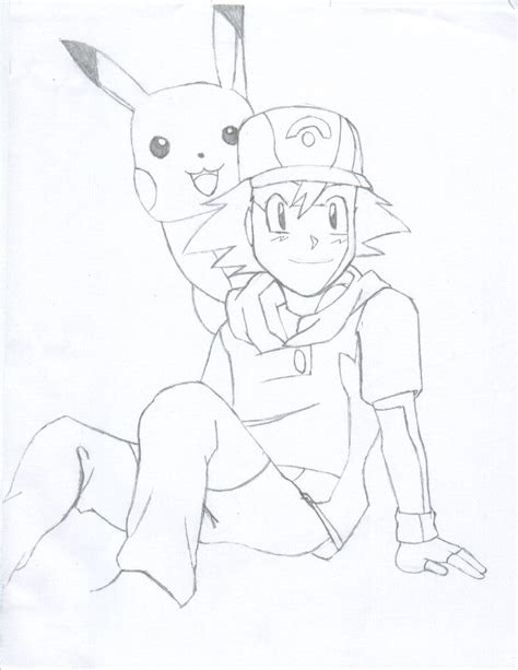 Ash's pikachu is worth the points just for that prestige effect, likely to be of use to all allies except ash's charizard. Ash And Pikachu Drawing at GetDrawings | Free download