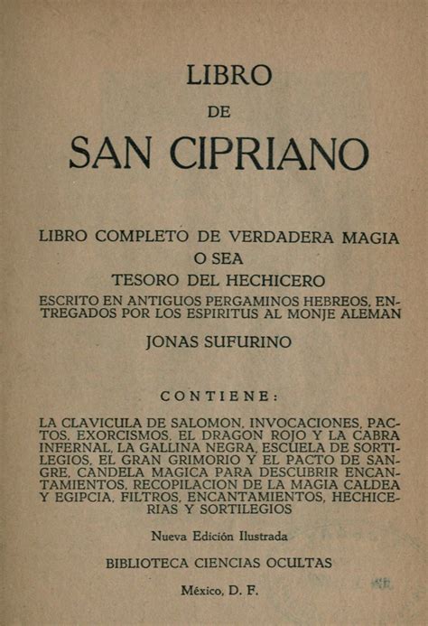 Descargar libros gratis sin registrarse novelas románticas. El libro de San Cipriano : libro completo de verdadera ...