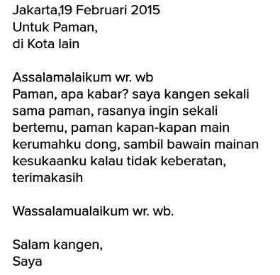 Contoh surat bahasa jawa singkat untuk teman. Surat Pribadi Bersifat Kekeluargaan, Jenis dan Contohnya