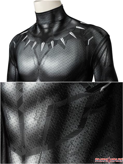 Pls email us if you need the costume, wig, shoes, weapon or other accessories of this character. 2018 Black Panther Cosplay Costume 3D Printed Black ...