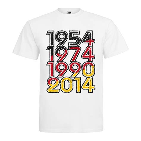 Die weltmeisterschaft ist für jeden spieler die krönung seiner karriere. T-Shirt 1954, 1974, 1990, 2014 Fanartikel WM Deutschland ...