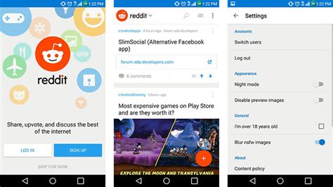 No advertisements is the primary reason people pick slide for reddit over the competition. This is what the Reddit app looks like - Android Authority