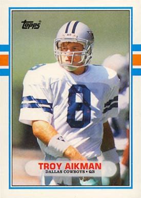 1989 score football nfl troy aikman #270 rookie card rc hof dallas cowboys. 1989 Topps Traded Troy Aikman #70T Football Card Value Price Guide
