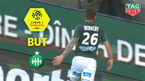 Dominateurs en première période et rapidement récompensés par. But Mathieu DEBUCHY (90') / AS Saint-Etienne - Girondins de Bordeaux (3-0) (ASSE-GdB)/ 2018-19 ...