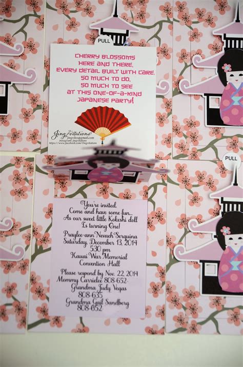 She is really in to oriential things. Birthday and Baby Shower Invitations: japanese doll