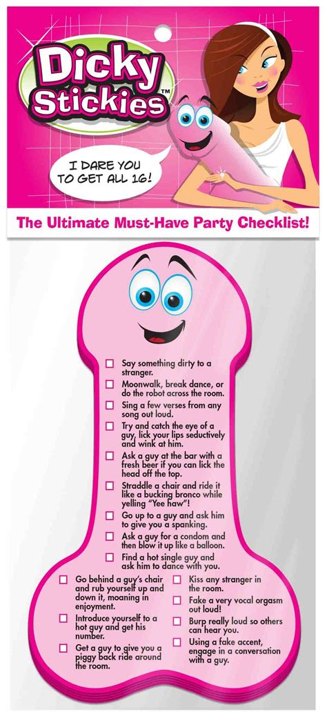 Free app you can download the app for free from the google play store is the bachelor a keeper or is it best to think twice before tying the knot? Dicky Stickies Bar Dare Game! | Party dares, Party ...