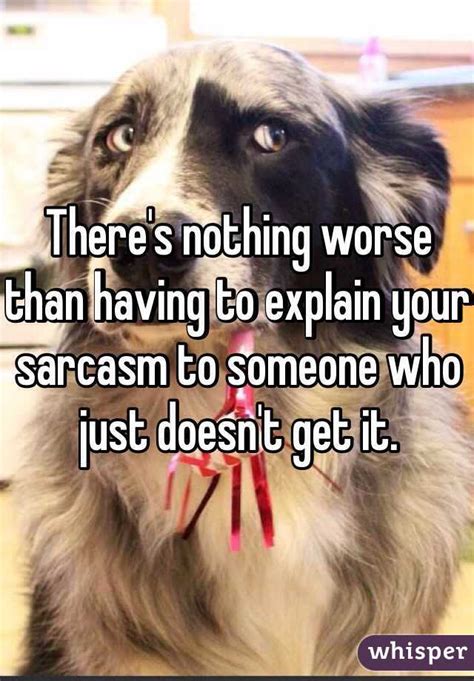 Check spelling or type a new query. There's nothing worse than having to explain your sarcasm ...