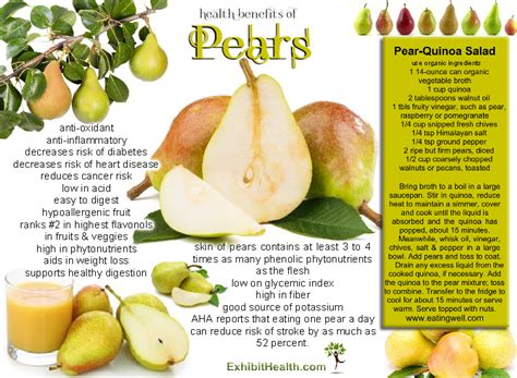 It is also made into juice and jams. Health Benefits of Pears