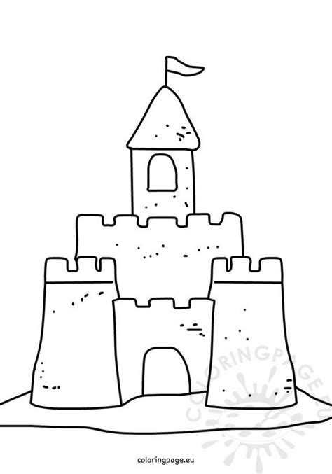 We have the finest coloring pages of the web, so see you soon. Summer coloring page Sand castle on the sand - Coloring Page