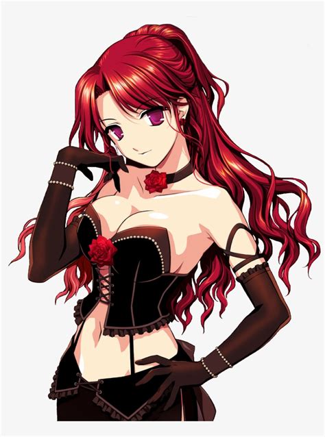 Search more hd transparent anime girls image on kindpng. Red Hair Anime Girl Png PNG Image | Transparent PNG Free ...