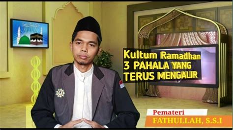 Yaitu sedekah jariyah, ilmu yang bermanfaat atau anak sholeh yang mendoakan kepadanya. (hr muslim). Kultum Ramadhan / khutbah jumat "3 amal yang tidak putus ...