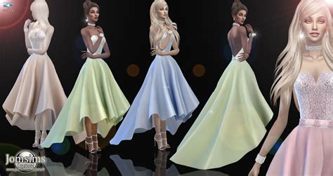 Direct downloads hosted on the sims catalog. jomsimscreations.fr — Xanaelle robe Sims 4. Pour elle en 6 ...