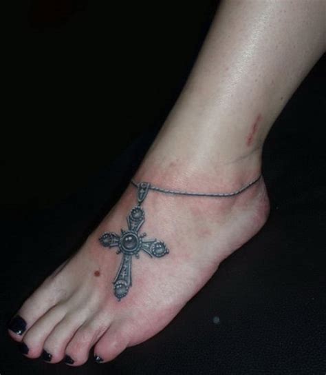 Fashionable cross tattoos for women on ankle. 50+ Elegant Foot Tattoo Designs for Women - For Creative Juice