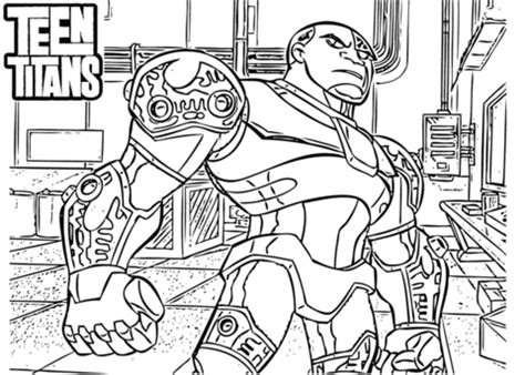 Coloring sheets for teens free coloring sheet. Teen Titans Cyborg coloring page | Free Printable Coloring ...