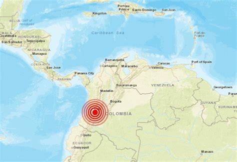 Un sismo de 5.1 en la escala de richter se registró la tarde de este sábado en territorio colombiano. Sismo de magnitud 5,3 sacude costas de Colombia