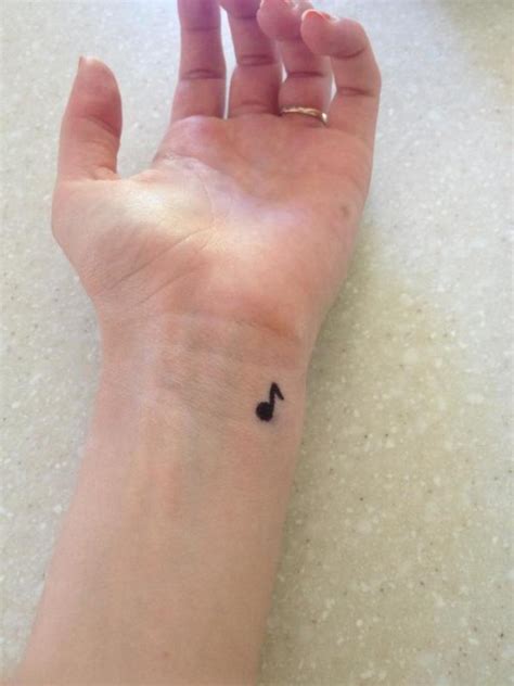 Ideas for music note tattoos placement you can place this tattoo on your wrist, ankle, foot, back of neck, chest, behind the ear, hand, forearm, finger, back, etc. 41 Awesome Music Notes Tattoos On Wrists