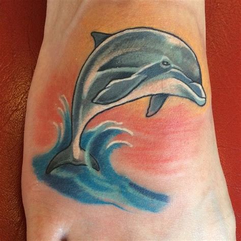 What kind of tattoo is a watercolor? nice Top 100 dolphin tattoos - http://4develop.com.ua/top ...