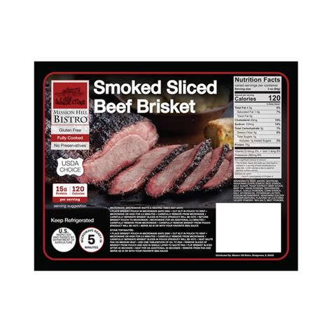 9h às 17h terça à sábado loja: Mission Hill Bistro Sliced Beef Brisket (per lb) - Instacart