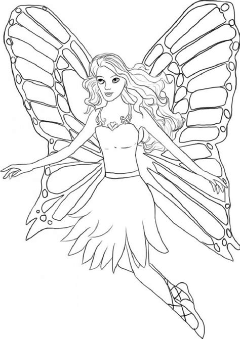 You can use our amazing online tool to color and edit the following mermaid fairy coloring pages. Barbie Wings Coloring Pages | Barbie coloring pages, Fairy ...