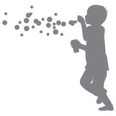 Blowing bubbles to make bubble art is a great way to discuss hyperbolic pressure… or to just enjoy making a mess creating colorful designs with your as the bubbles pop they will leave an imprint on the paper. kids blowing bubbles silhouette clipart - Clipground