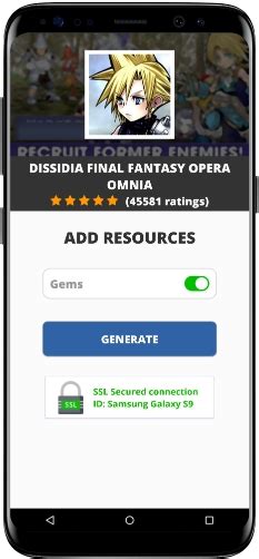 ● block ads for faster browsing: Dissidia Final Fantasy Opera Omnia MOD APK Unlimited Gems