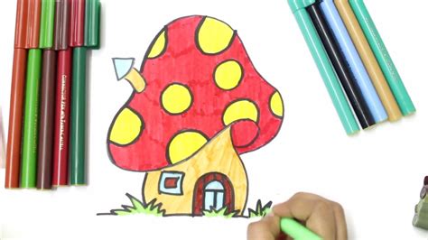 We have collected 35+ mushroom house coloring page images of various designs for you to color. colouring Mushroom House, Kid Video to Learn Colors ...