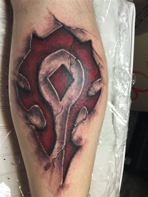 Its not like he's spending his money on a girlfriend. Horde symbol tattoo by jacques-pietersen on DeviantArt