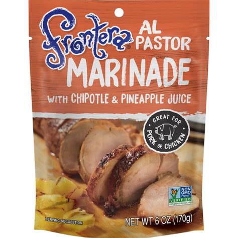 Chicken is perfect because it absorbs the sauce's sweet and sour deliciousness, and it takes less time to prepare. Frontera Al Pastor Marinade (6 oz) - Instacart