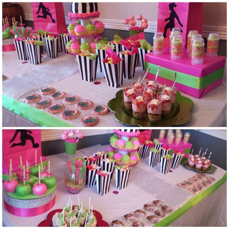 Jan 19, 2019 at 9:55 pm. My daughter's Soccer Dessert Table | Green desserts ...