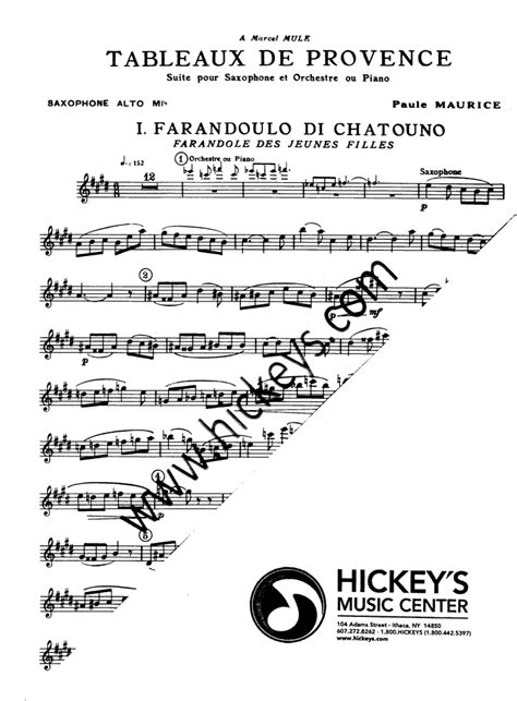 Random pick in alto sax. Tableaux De Provence Alto Sax Pdf - French Saxophone / Jolivet/ Maurice / Charpentier / Rueff ...