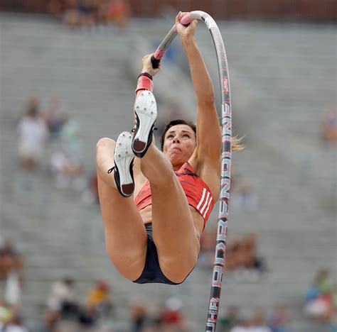 Stops mid practice attempt at olympic pole vault. Olympic pole vaulter Jenn Suhr finds her passion - and ...