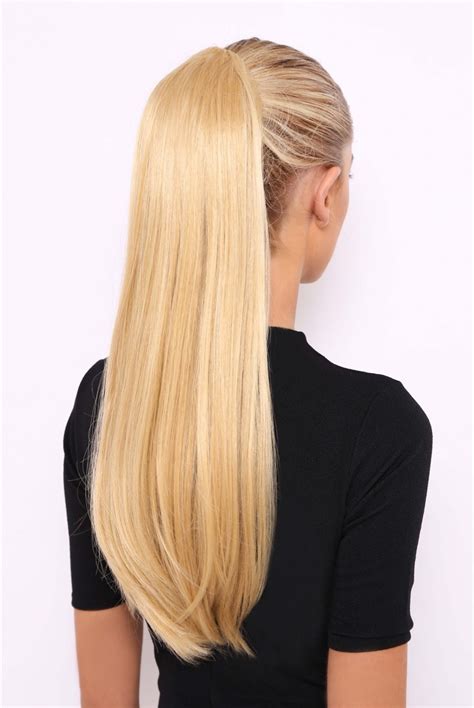 How is blonde different from blond? Ponytail Glam Bundle Bleach Blonde