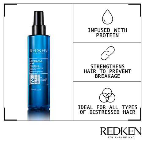 Hair protein treatments strengthen the hair, restore it if it's been damaged, and fill in gaps between the cuticles thereby supporting the integrity of the hair shaft. Strengthening Protein Hair Treatment - Redken Extreme CAT