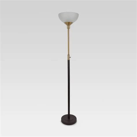 A bold way to brighten rooms, torchiere designs cast light upward to the ceiling for unparalleled ambience. Torchiere Mixed Metal Floor Lamp Black - Threshold™ : Target | Metal floor lamps, Lamp, Black ...