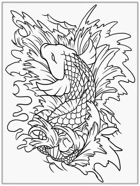 For boys and girls, kids and adults, teenagers and toddlers, preschoolers and older kids at school. KOI Fish coloring pages for adults. Free Printable KOI ...