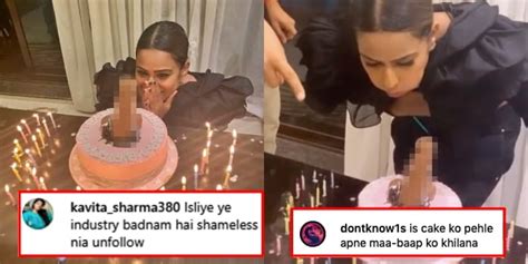 अभिनेत्रीच्या ३० व्या बर्थडे ला 'अडल्ट' केक; Nia Sharma slammed for her birthday celebrations; trolls ...