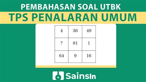 Salah satu materi yang ada dalam utbk tes potensi skolastik itu adalah penalaran umum. Soal Tps Utbk 2020 Penalaran Umum - SOALNA
