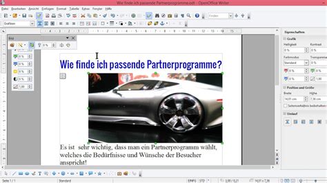 Das sollte nur wenige sekunden dauern! OpenOffice Bild einfügen- Text neben Bild - YouTube