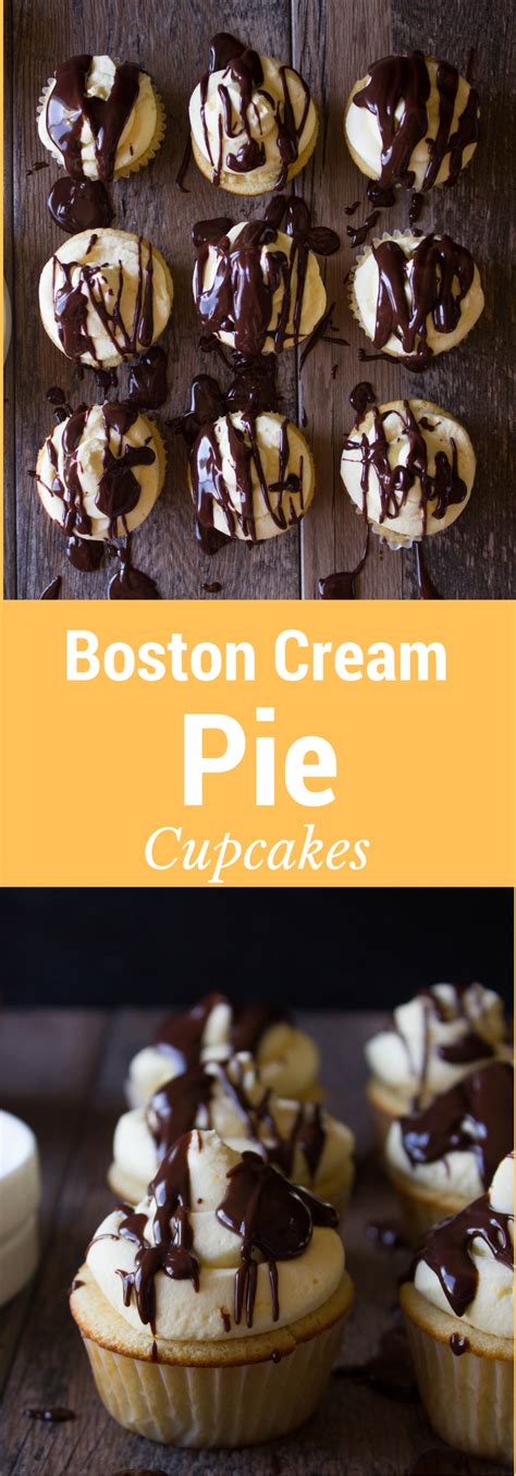Beyond doubt, this is a very heavenly dessert and we cannot resist! Boston Cream Pie meets cupcakes. MY MOUTH IS WATERING ...