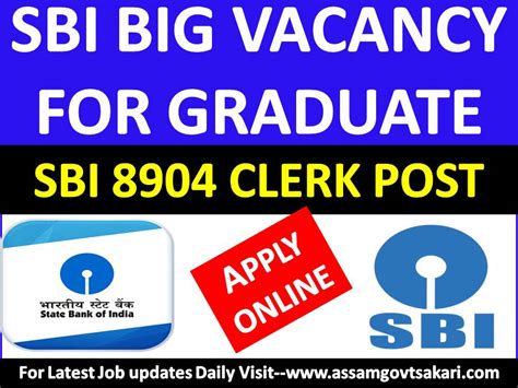 All required details for sbi hiring like minimum candidates can check before filling online form for state bank of india. SBI Careers :SBI Recruitment of 8904 Clerk Post-Apply Online ~ AssamGovtSakari.com ::Latest ...