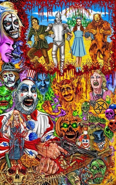 With such a presence already, it his movies are an extension of the dark side of america that inspires his music. This and That | Horror movie art, Horror artwork, Rob ...