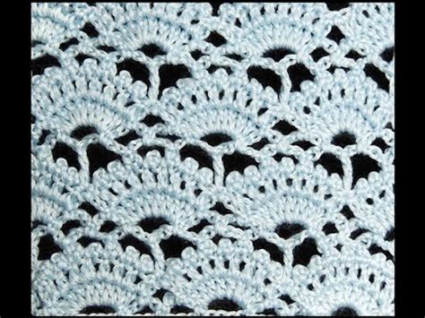 Punto abanico tejido a crochet. Punto abanico - Tejido a Crochet - YouTube