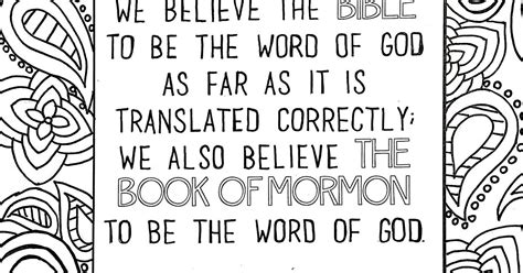 Great for fhe, sacrament meeting and more. Articles of faith, 13 articles of faith, Word of god