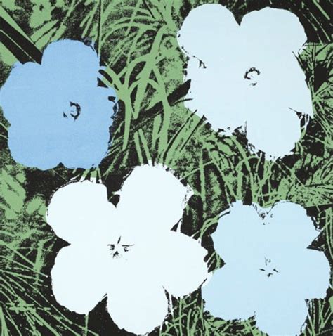 Warhol est connu dans le monde entier par son travail de peintre, de producteur musical , d'auteur, par ses. Andy Warhol, ''Flowers Series'' (1970) | Turquoise flowers ...