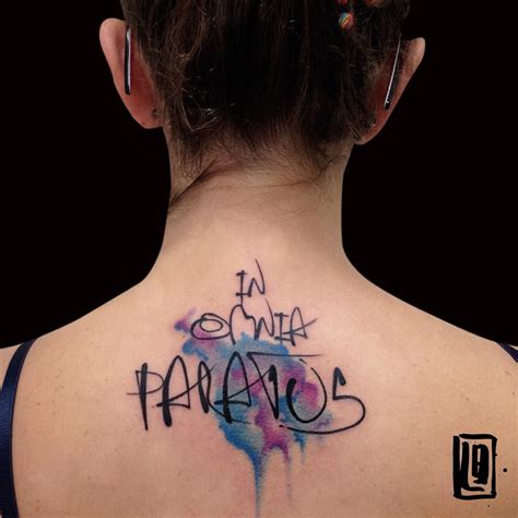 Everyone became curious and interested in the watercolor tattoo. In Omnia Paratus #tattoo #watercolor #sketchytattoo # ...