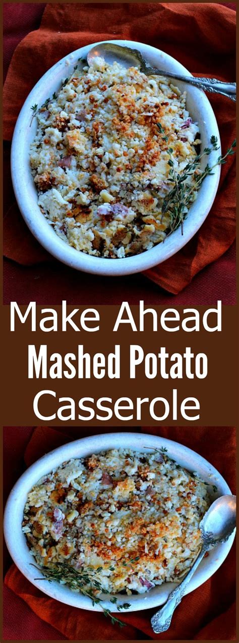 I make ahead then throw in the crockpot on low the morning of the holiday so that i save oven space and they're ready to eat by the time the rest of the dinner's done. Make ahead Mashed Potato Casserole, perfect for entertaining. | Recipe | Potato recipes side ...