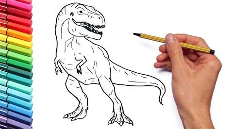 93 supreme jurassic world t rex coloring page. How to Draw a Dinosaur from Jurassic World for Children ...