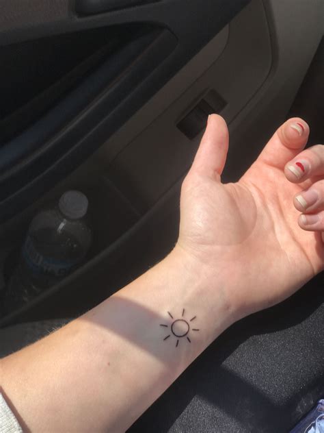 Browse our catalog or create your own cool tattoo idea and get inked by experienced staff. Small sunshine tattoo I got today. It's the size of a ...