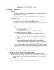 Outline 2 Classifying Crime(1).docx - Outline#2 ...