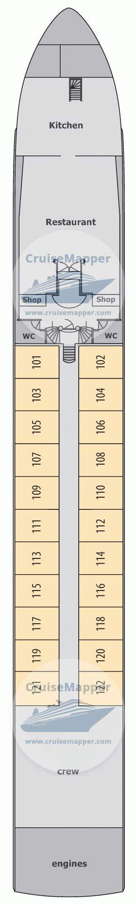 They have cabin rentals, rv rentals, pavilion rentals, and more. MS Swiss Ruby deck 1 plan | CruiseMapper